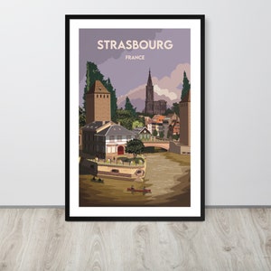 Meu pôster de viagem de Estrasburgo Alsácia França, Impressão de Estrasburgo Alsácia França, Arte de parede de Estrasburgo Alsácia França, Lembrança de viagem de Estrasburgo