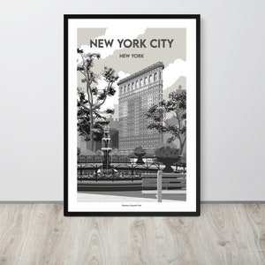 My New York City Flatiron Travel Poster, New York City Flatiron Print, New York City Flatiron Wall Art, New York City Travel Souvenir