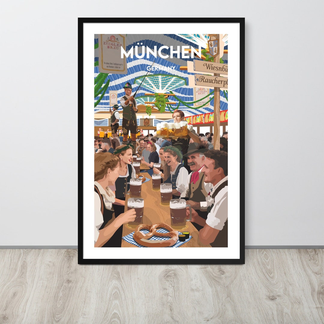 My Munich Germany Oktoberfest Travel Poster, Munich Germany Oktoberfest ...
