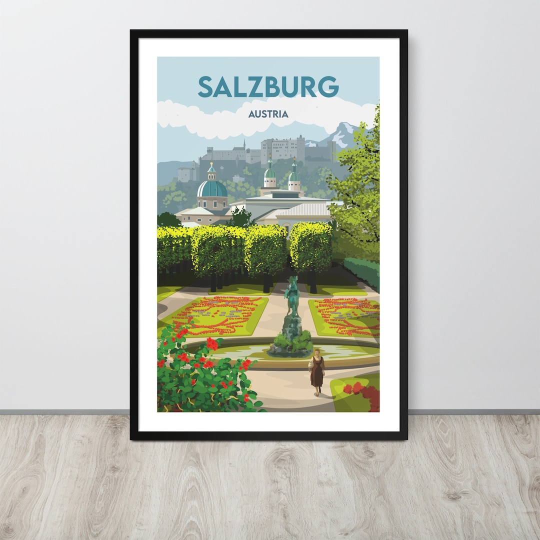 My Salzburg Austria Travel Poster, Salzburg Austria Print, Salzburg