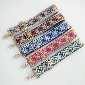 Boho embroidered  handbag strap guitar strap  shoulder bag strap accessory for handbag strap