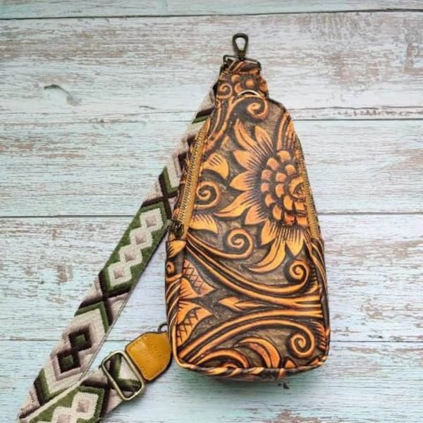 Leather Sling Strap Choice Etsy