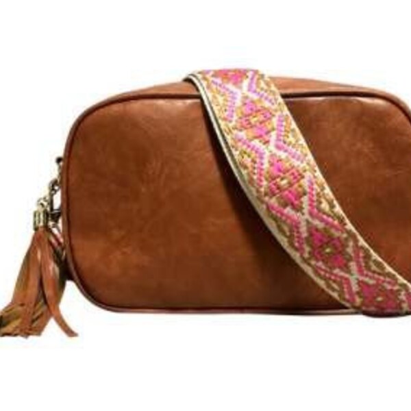 Leather Crossbody Bag With Guitar Strap Etsy