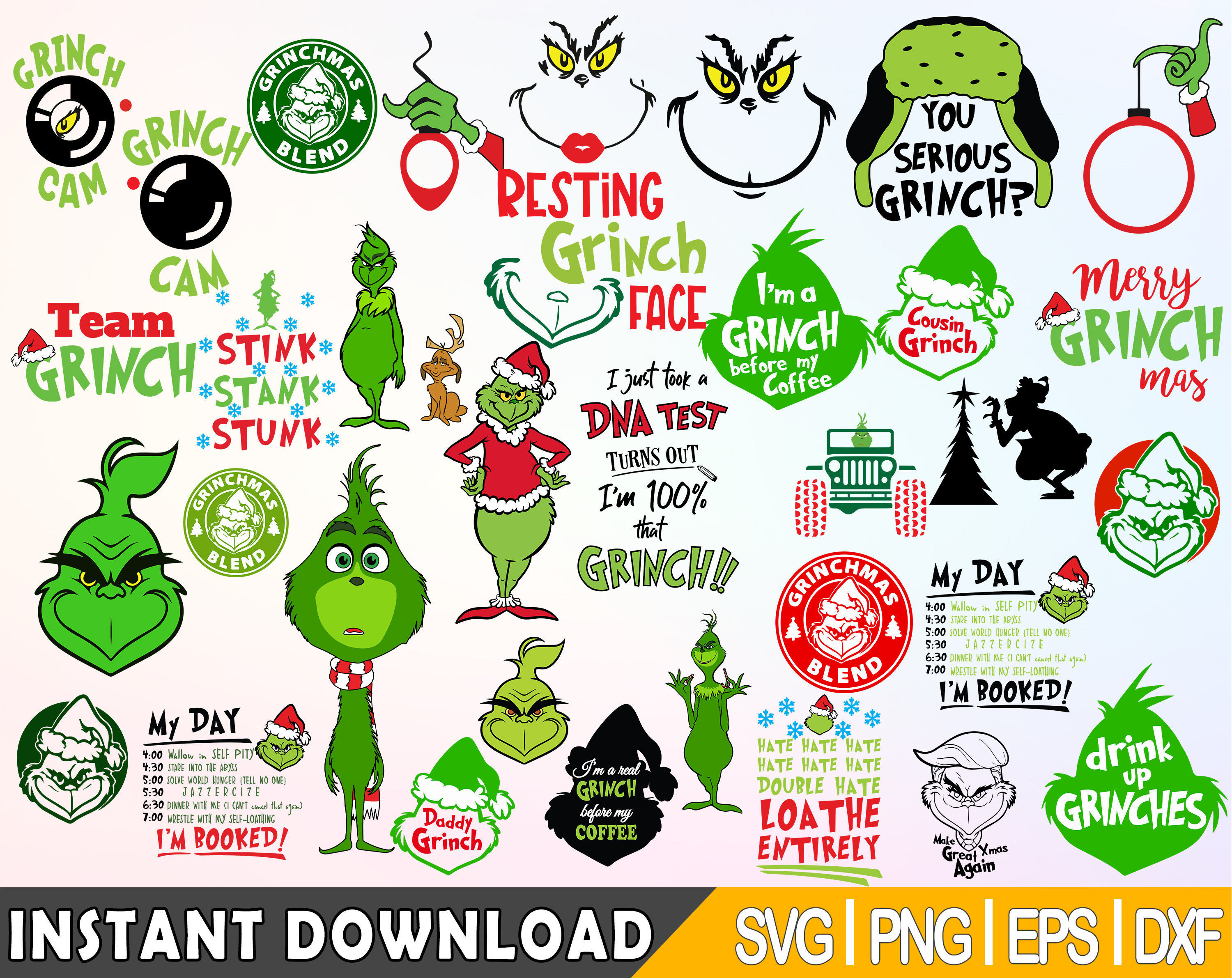 30+ Free Grinch Characters Svg Files DawneDaanial