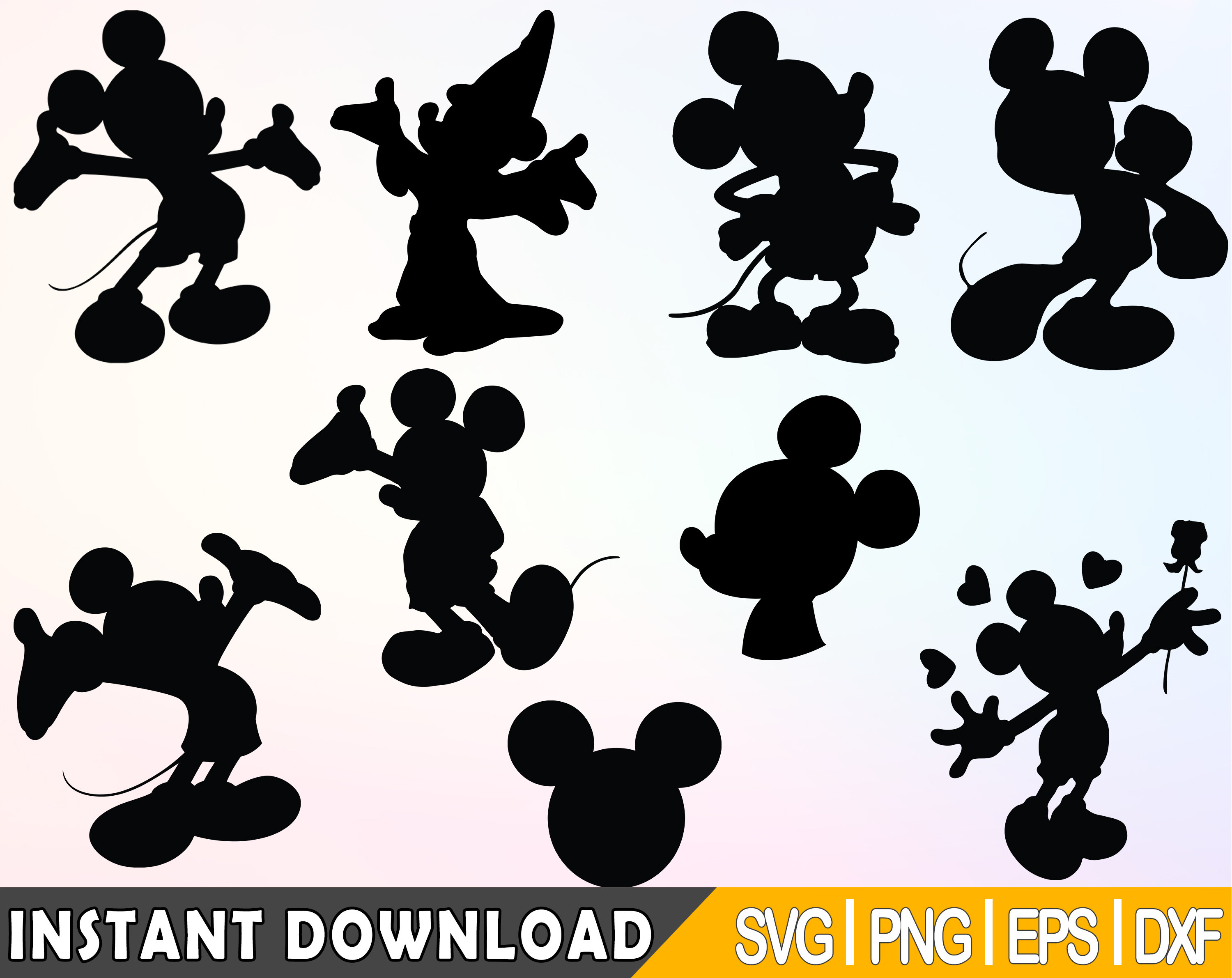 Mickey Mouse Silhouette Clip Art