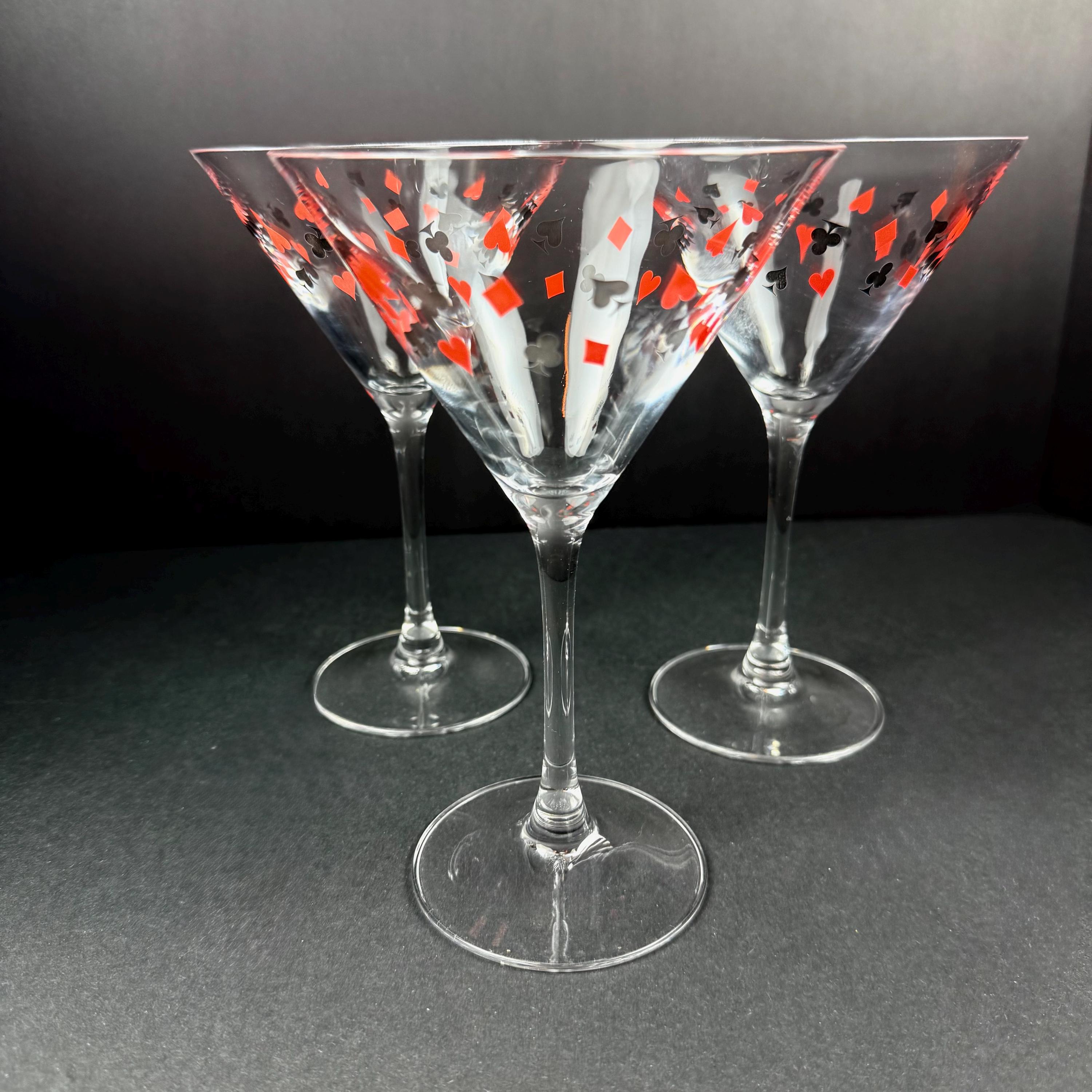 Verres à Martini Cocktail 250 Ml - Lot De 4, En Cristal Transparent - Pour Bar, Fête, Maison, Restaurant