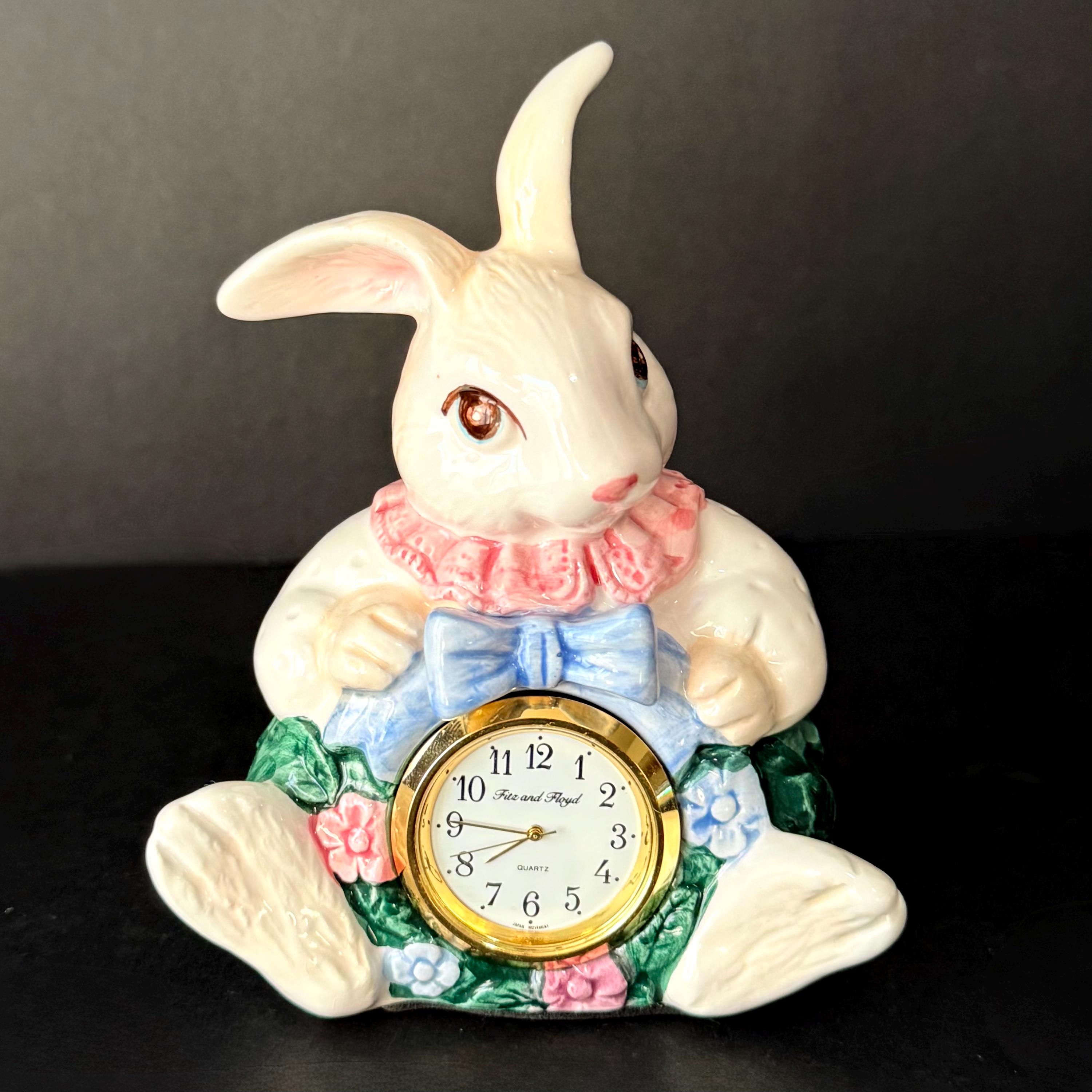 New Vintage Fitz and Floyd Vintage Hand Painted BLOSSOM BUNNY