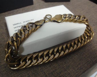 Vintage Pure Solid Brass Cool Centipedes Statue Chain Mens Bracelet with Gift Box