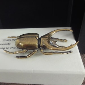 Retro Solid Brass Rhinoceros Statue Animal Sculpture Home Ornament with Gift Box