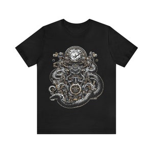 Edgy Grunge Steampunk Mechanical Snake T-Shirt - Free Shipping, Not Sold In Stores