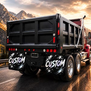 Custom Semi Truck Mud Flaps 2pcs, Personalized Truck Mudflaps with Name Logo Photo, Heavy Duty Trucker Gift