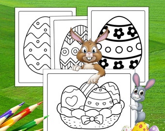 Easter Egg Coloring Pages | Easter Coloring Pages Pdf | Easter Egg | Printable Coloring | Easter Bunnies | Easter Coloring Pages | 10 Pages