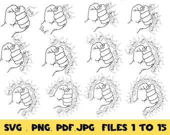 Father's Day Fist Bump Set, Father's Day Design, Baby Toddler Kid Dad Fist Bump SVG, customized name,Digital download Cut files, Family PNG