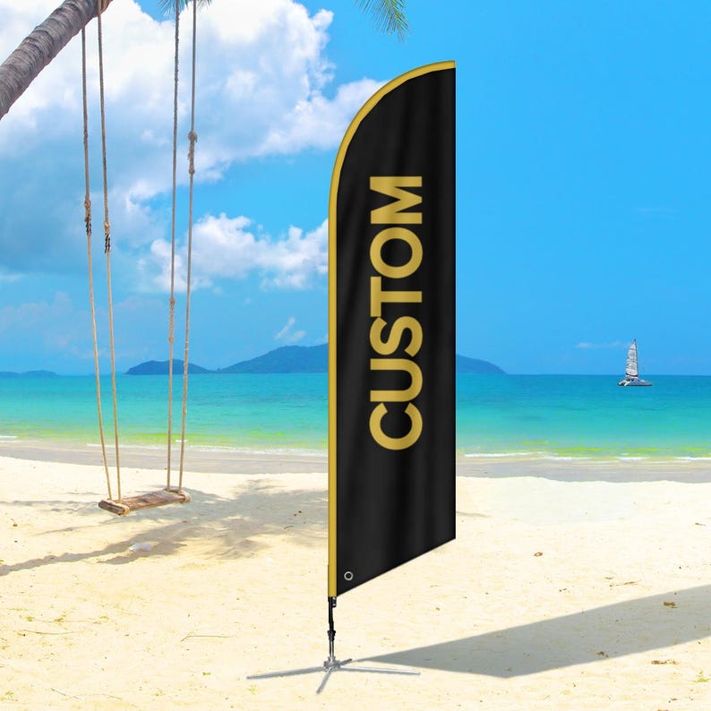 Custom Double-sided Feather Flag Banner – Personalized Business ...