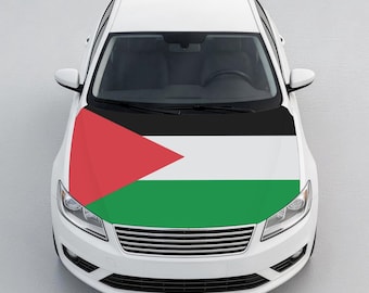 Couvre-capot de voiture avec drapeau palestinien, protection de capot de véhicule patriotique palestinien pour voitures et SUV