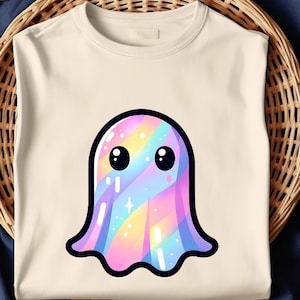 Retro Disco Iridescent Ghost Sublimation PNG, Cute Boy Girl Ghost PNG, Retro Disco Iridescent Ghost Sublimation png Cute Disco Ghost PNG