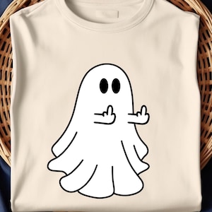 Ghost Middle Finger Svg Png | Halloween Svg | Halloween Ghost Cut File | Halloween Ghost Clipart | Cute Ghost Svg Cut File Cricut
