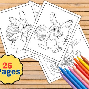 easter coloring pages | Easter Coloring Pages Pdf | Easter Egg | Printable Coloring Book | Easter Bunnies | Easter Coloring Pages | 24 Pages