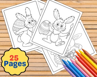 easter coloring pages | Easter Coloring Pages Pdf | Easter Egg | Printable Coloring Book | Easter Bunnies | Easter Coloring Pages | 24 Pages