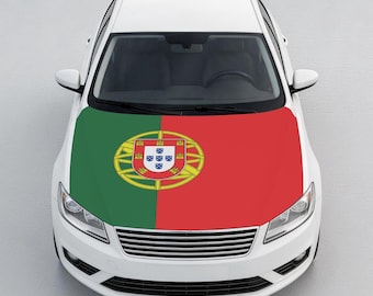 Housse de capot de voiture drapeau Portugal, protecteur de capot drapeau portugais, housse de capot auto patriotique, accessoire de voiture universel, cadeau pour homme