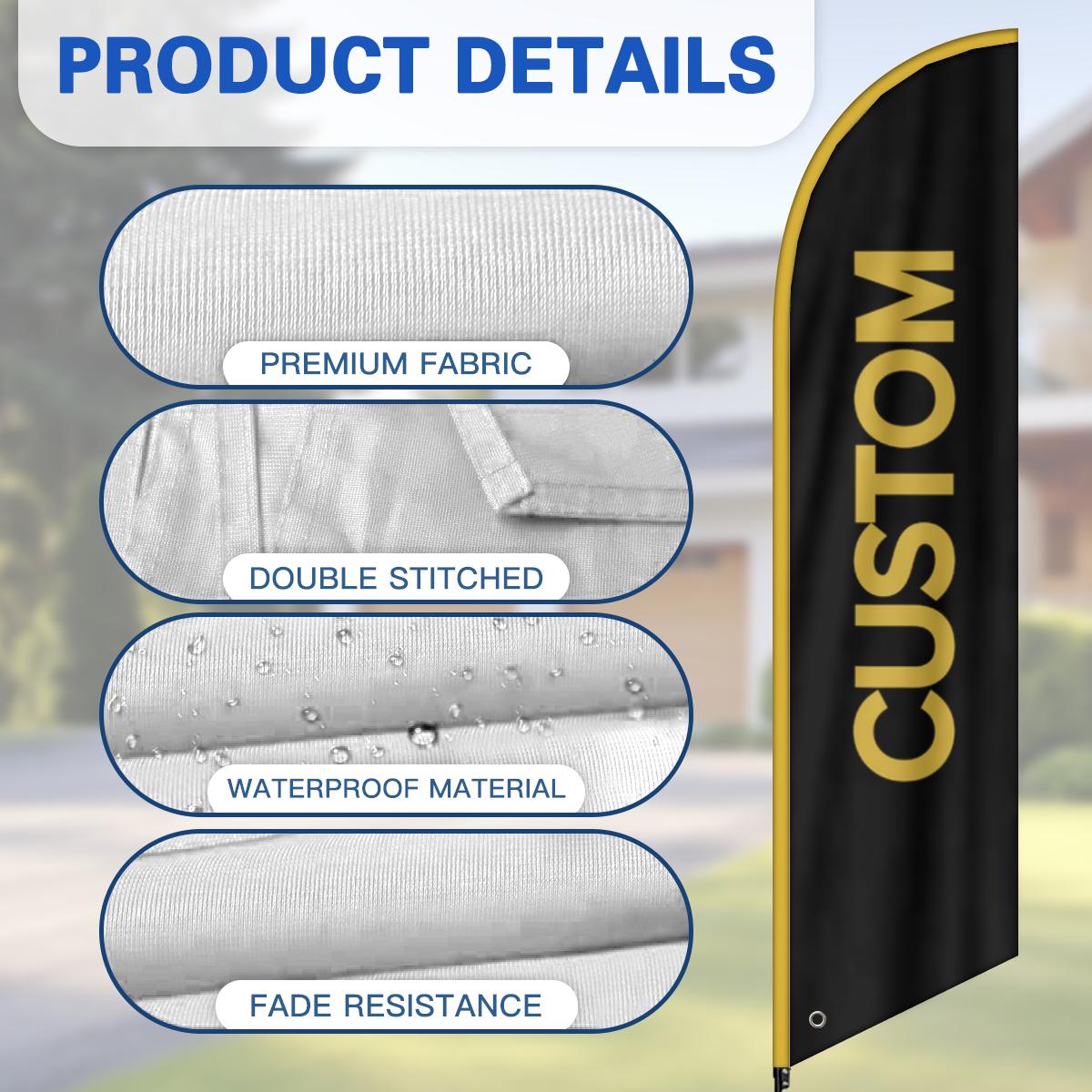 Custom Double-sided Feather Flag Banner – Personalized Business ...