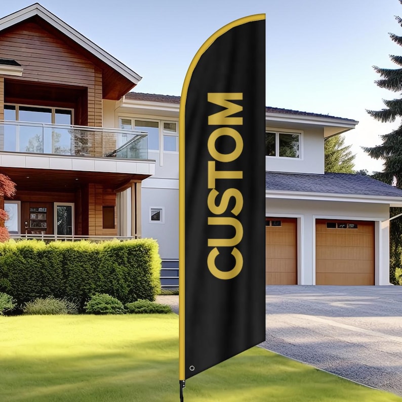 Custom Double-sided Feather Flag Banner – Personalized Business ...