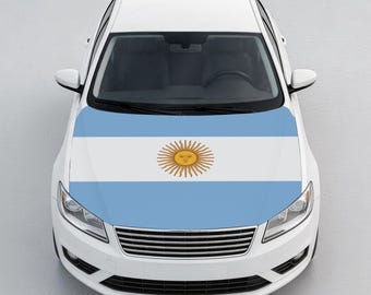 Housse de capot de voiture avec drapeau argentin, Protecteur de capot de véhicule patriotique argentin, Accessoire de voiture Argentine pour voitures et VUS