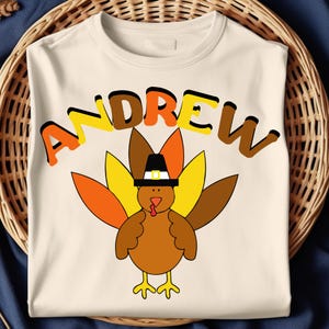 Boy Turkey PNG, Thanksgiving PNG, Fall Cut Files, Boys Monogram PNG, Kids Shirt Design, Autumn Baby Clipart