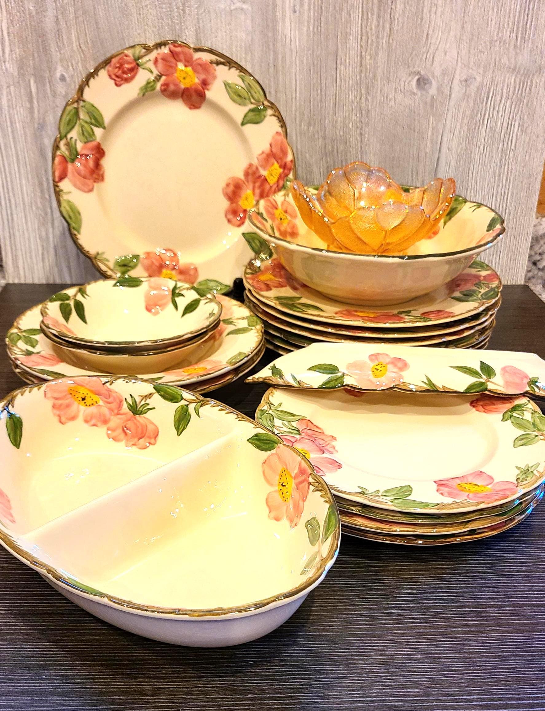 Franciscan Rose Pattern 皿とピッチャーセット Franciscan Desert Rose Dishes - Etsy