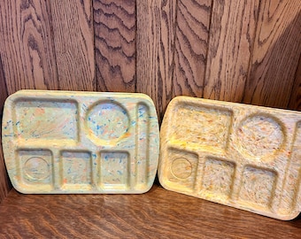 Prolon ware vintage luncheon trays.