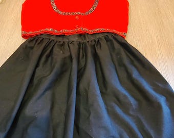 Norwegian girls costume.  Scandinavian.