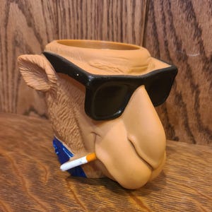 can koozie with cigarette holder Joe Camel Koozie