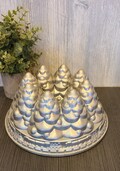 Nordic Ware baking bundt pan. Christmas trees and trains