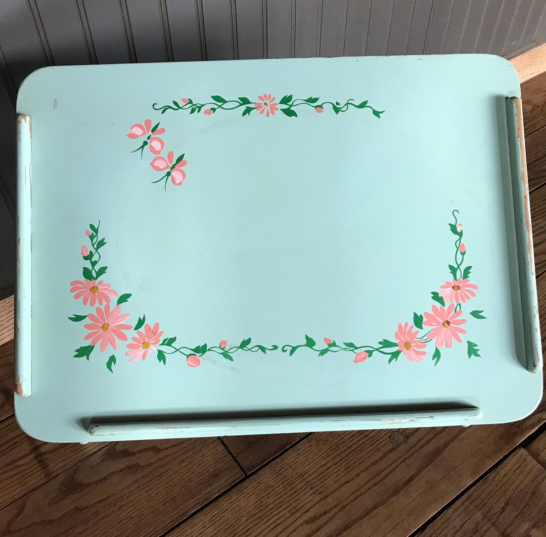 Mid Century Wooden Bed/reading Tray. Adjustable Heights. Etsy