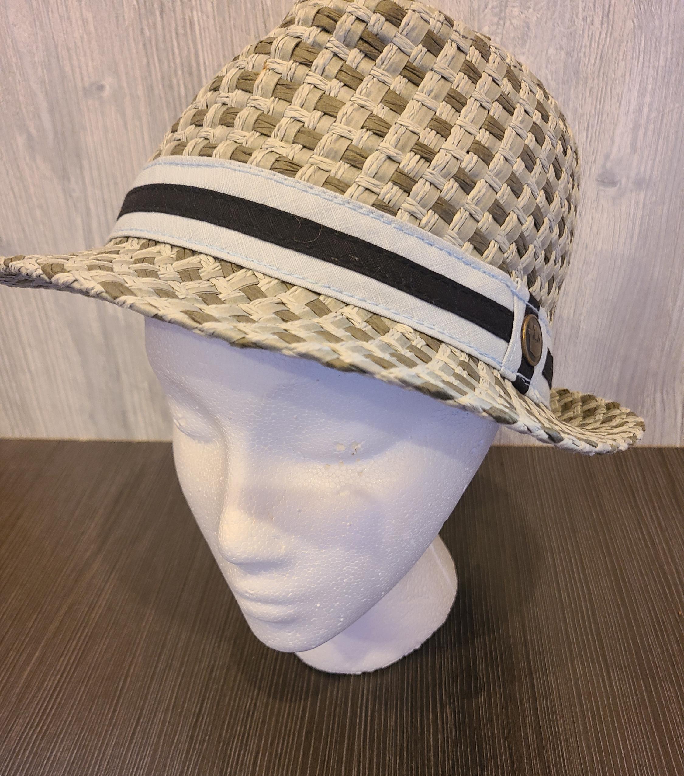 ?Goorin in California straw fedora hat. Classic sleek Satiny band. Size M EUC? 2hatstack.jpg?v=1762462739 main image 4