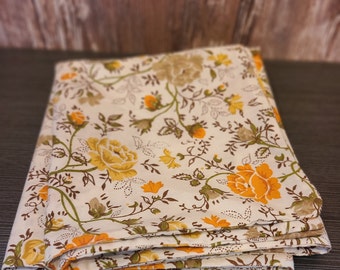 Vintage 70's pillow case.  Floral print.