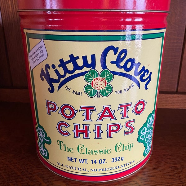 Chips Vintage Tin Etsy
