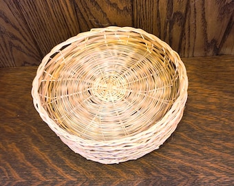 Wicker plate holders.