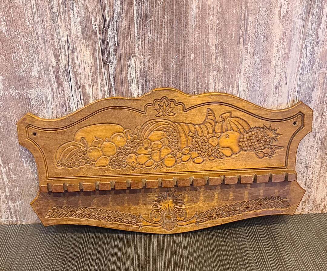 Commemorative Spoon Racks Vintage Spoon Rack. Wood With Harvest Scene. - Etsy