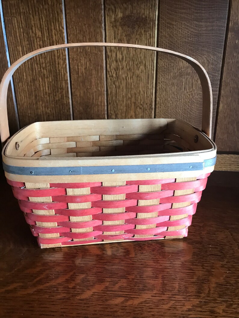 Bradford Flag Basket From 1995. Red White and Blue Perfect Etsy