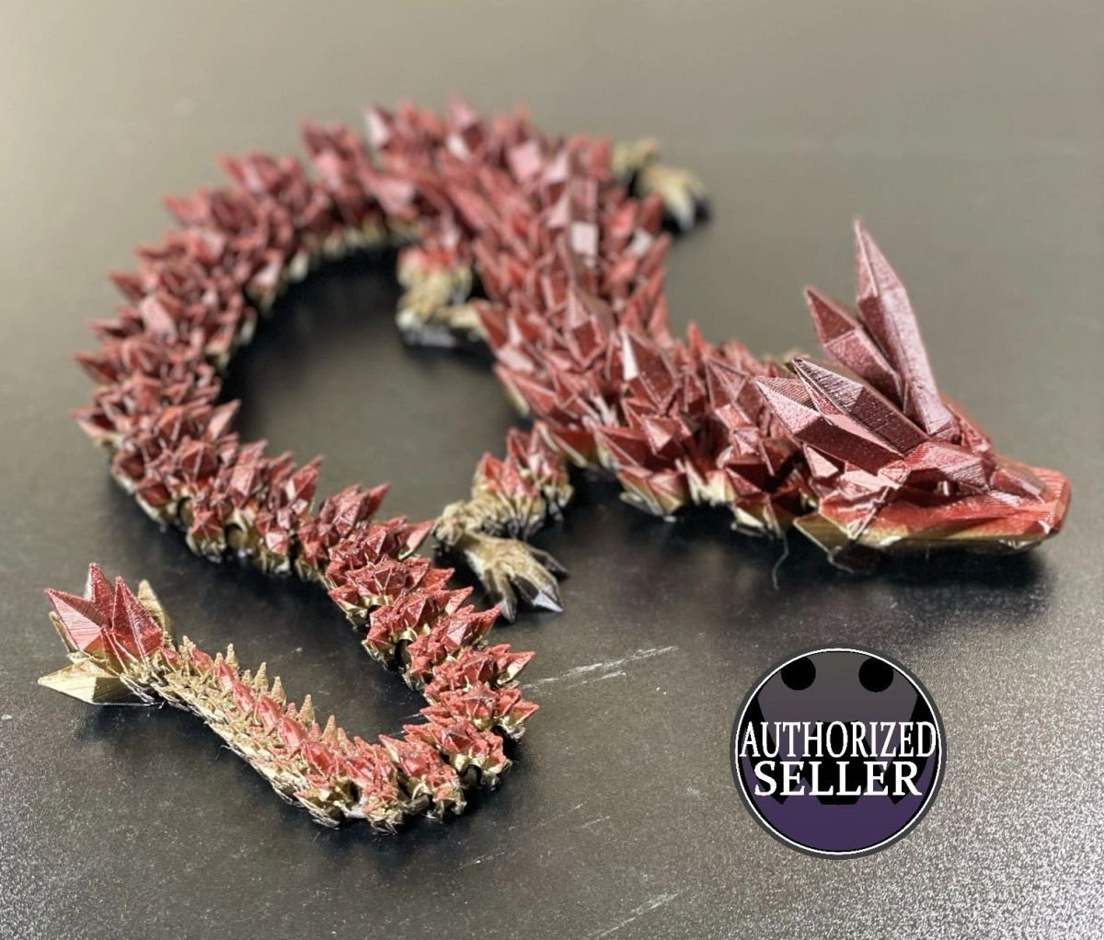 3D Printed Articulated Crystal Dragon by Cinderwings3d Etsy