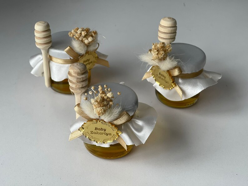 Personalized Honey honey Jar Favorsbaptism Etsy