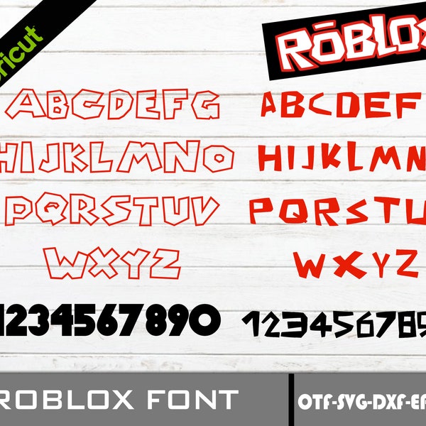 SVG Roblox | Alphabet Roblox PNG | Roblox TTF | Téléchargement numérique | Fichiers groupés superposés | Lettres et chiffres de l'alphabet