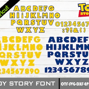 Toy Story Font SVG / Toy Story Alphabet PNG/ Buzz lightyear TTF / Descarga digital / Archivos de paquetes en capas / Letras y números del alfabeto