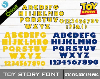 Toy Story Font SVG | Toy Story Alphabet PNG| Buzz lightyear TTF | Digital Download | Layered Bundle Files | Alphabet Letters and Numbers