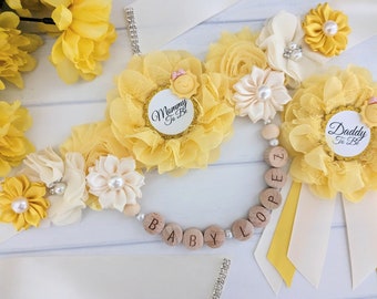 Yellow Sun Baby Shower Mommy To Be Shower Sash, First Time Mom Keepsake Gift, Sun Baby Sprinkle Pregnant Belly Sash, Soon To Be Mom Sash