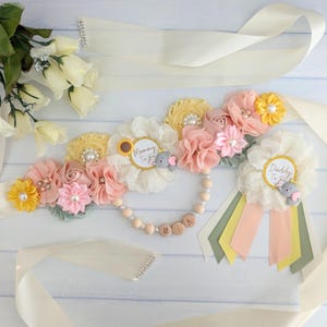 Elephant Baby Shower Maternity Sash Belt for Mama To Be, Expecting Mommy To Be Belly Bump Sash, Pregnant Mom Gift, Gender Reveal Belt