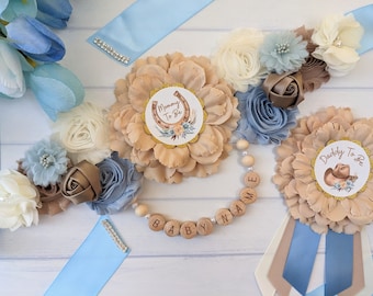 Cowboy Baby Shower Sash for Mommy to Be, Pregnant Expecting Mom to