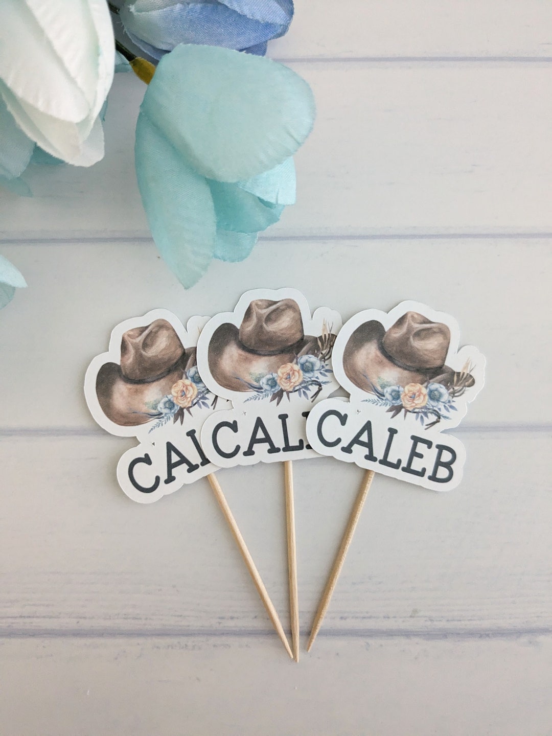 25 Cowboy Cupcake-Topper Set – Western-Motive Wie Kaktus, Cowboy-Hut & Hufeisen Für Geburtstag, Babyparty & Feiern