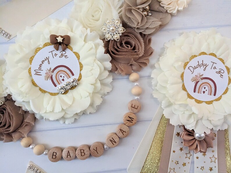 Boho Gender Neutral Baby Shower Sash Belt for Mom to Be Baby Etsy